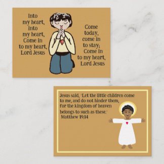 Carte De Visite Dans mon cœur Seigneur Jésus 