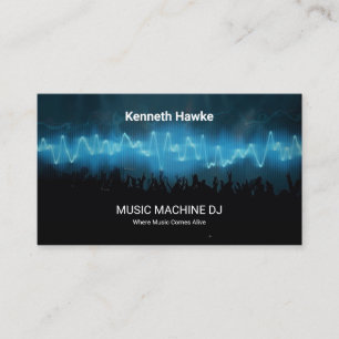 Carte De Visite Danse à la vague de électrification DJ d'impulsi