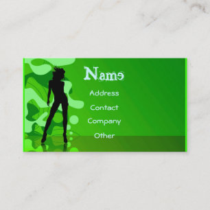 Carte De Visite Danseur en vert