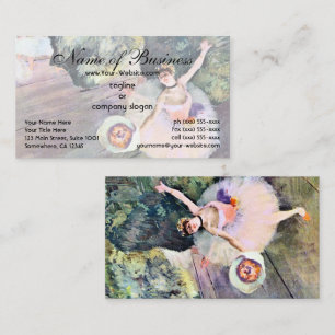 Carte De Visite Danseuse au bouquet de fleurs par Edgar Degas
