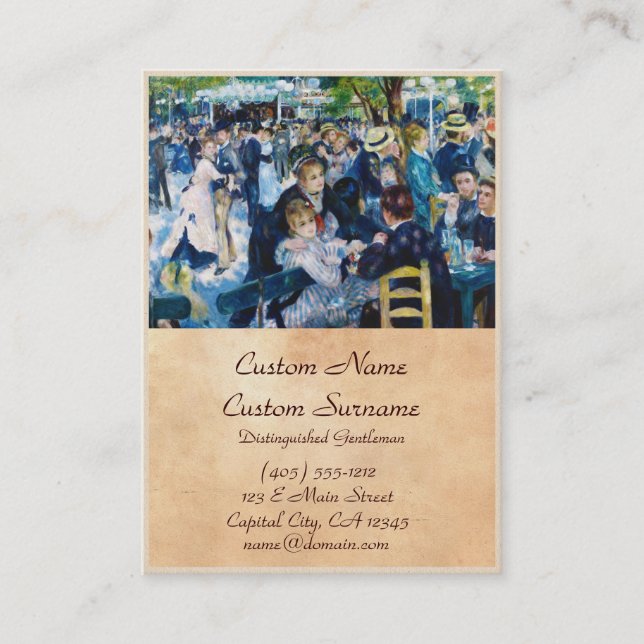 Carte De Visite Dansez chez Moulin de la Galette Auguste Renoir (Devant)