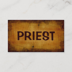 Carte de visite d'antiquité du prêtre