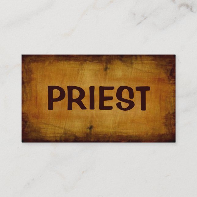 Carte de visite d'antiquité du prêtre (Devant)