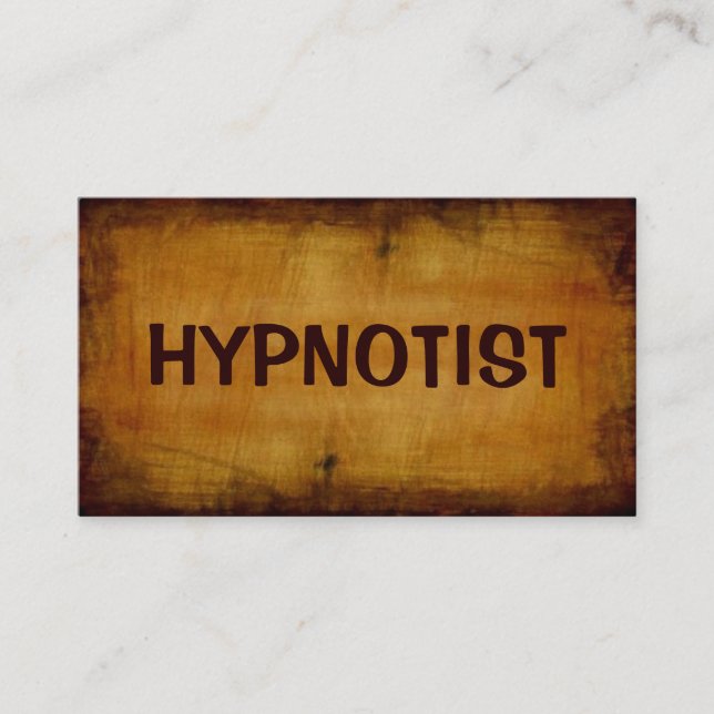 Carte de visite d'antiquité Hypnotist (Devant)