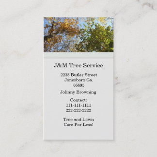 Carte de visite d'arbre