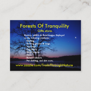 Carte de visite d'arbre de chêne Sunrise