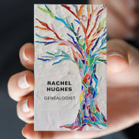 Carte de visite d'arbre généalogique