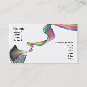 carte de visite d'arc-en-ciel d'informatique