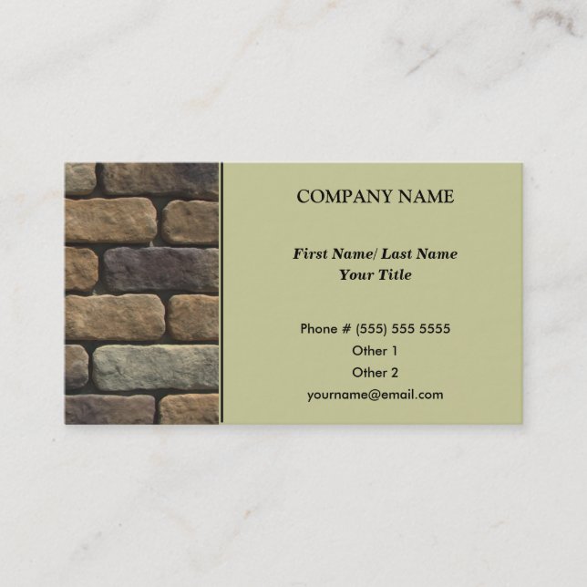 Carte de visite d'architecte (Devant)