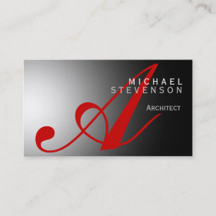 Carte de visite d'architecture moderne chic Monogr