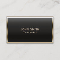 Carte de visite d'art Royal Gold Border Tattoo