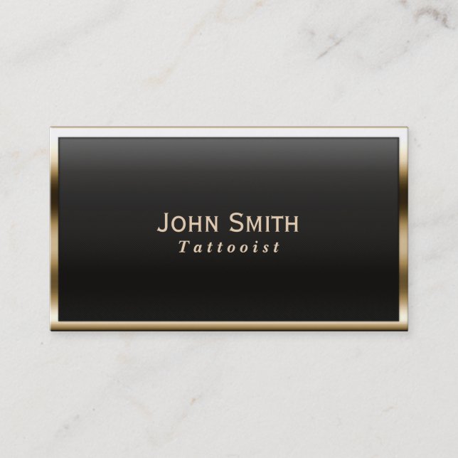 Carte de visite d'art Royal Gold Border Tattoo (Devant)