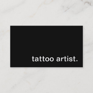 Carte de visite d'artiste de tatouage