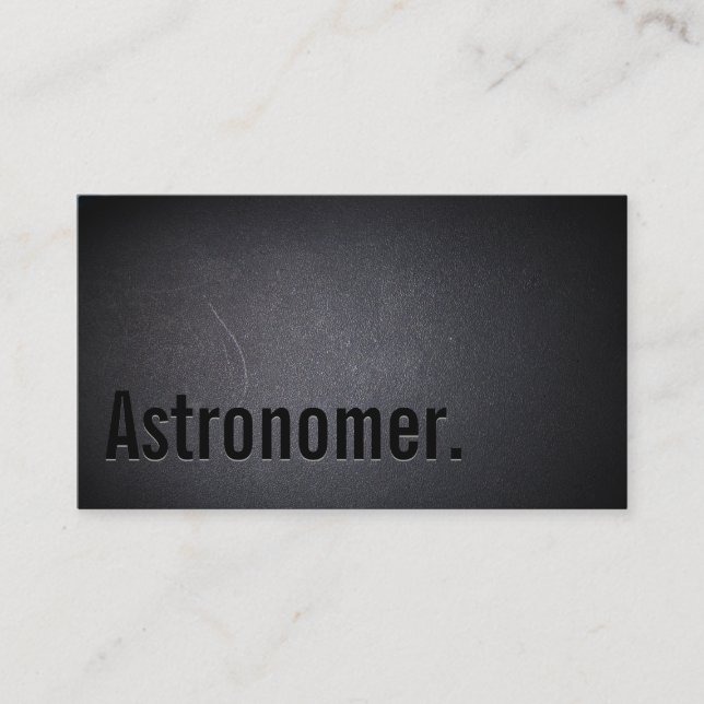 Carte de visite d'astronome noir professionnel (Devant)