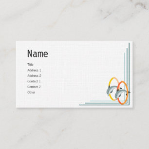Carte De Visite Dauphins sautants