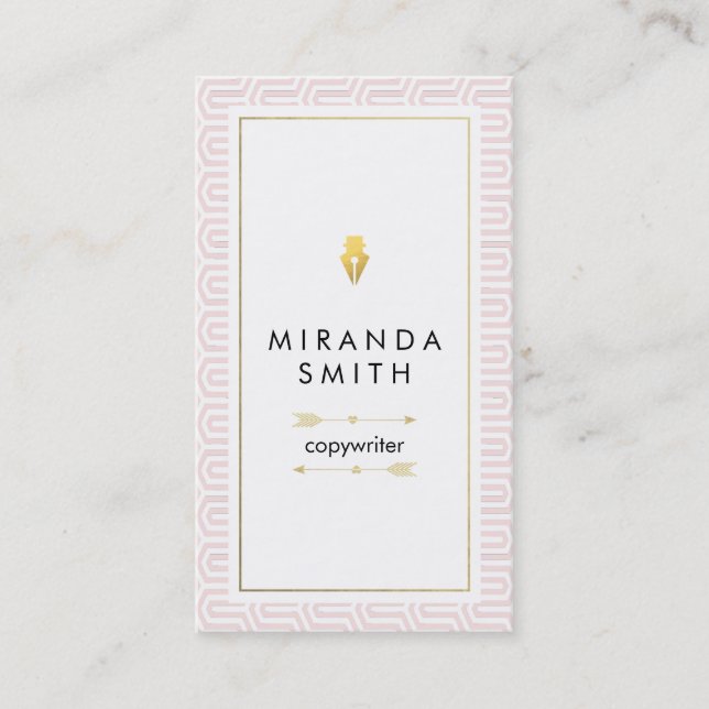 Carte de visite d'auteur d'auteur - géométrique (Devant)