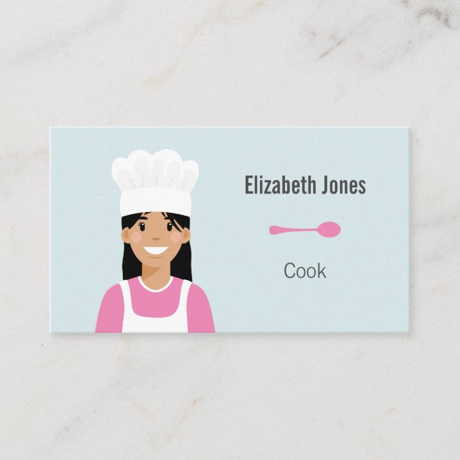 Carte de visite d'avatar Cook personnalisé (Devant)