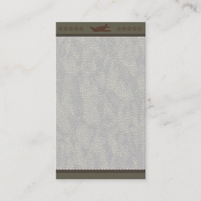 Carte de visite d'avion militaire (Devant)