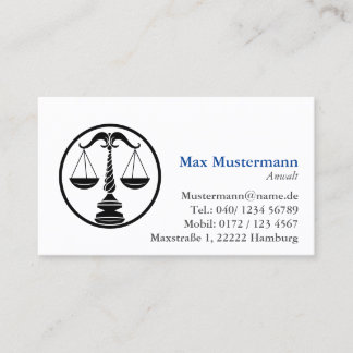 Carte de visite d'avocat