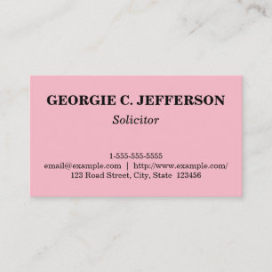 Carte de visite d'avocat de base et personnalisabl