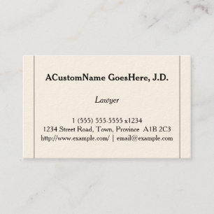 Carte de visite d'avocat discret et personnalisabl