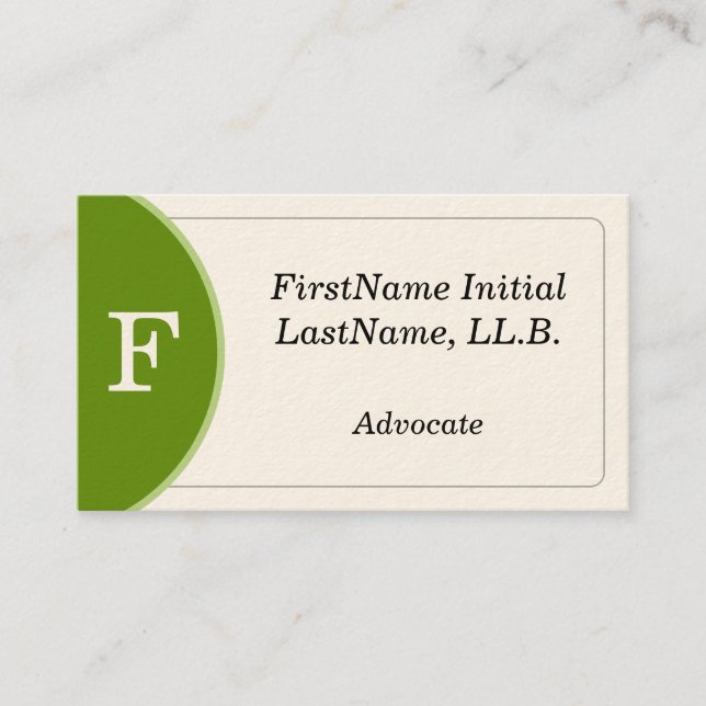 Carte de visite d'avocat moderne (Devant)