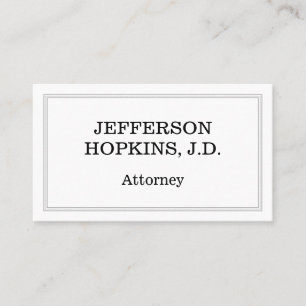 Carte de visite d'avocat propre et professionnelle