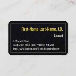 Carte de visite d'avocat simple