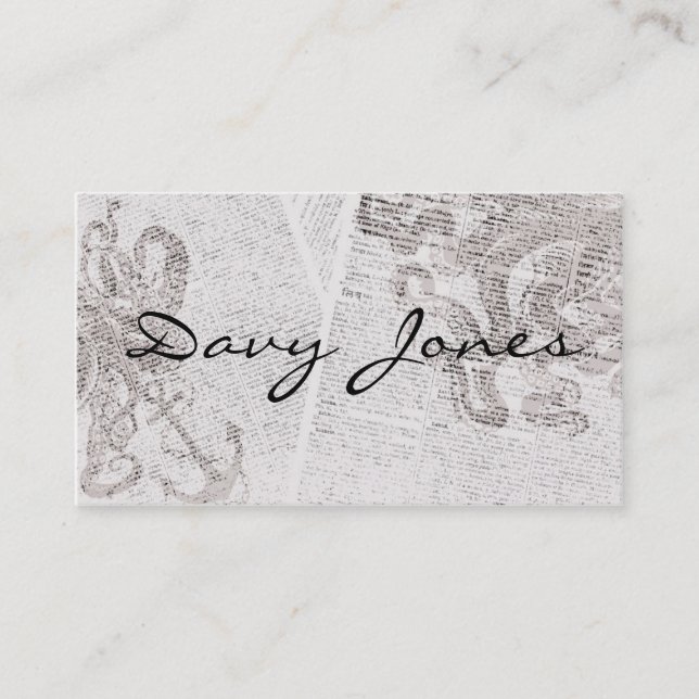 Carte De Visite Davy Jones (Devant)