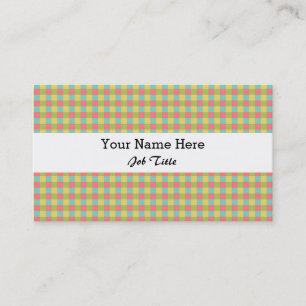 Carte de visite Dazzle Check blanc