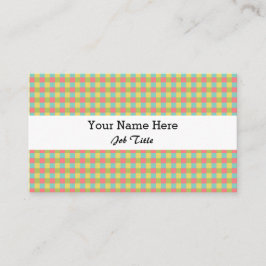 Carte de visite Dazzle Check blanc