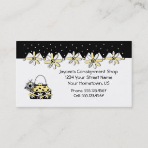 Carte de visite de achat de marguerites jaunes et