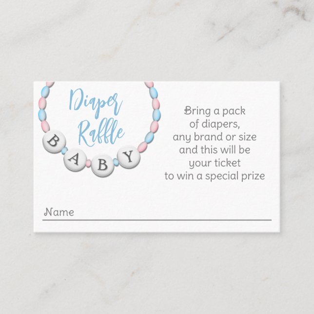 Carte de visite de Baby shower de carafe de couche (Devant)