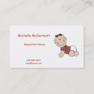 Carte de visite de babysitter