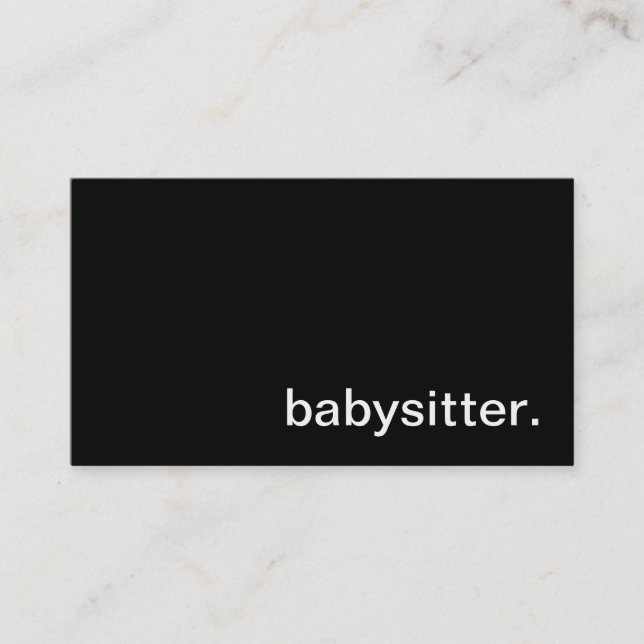 Carte de visite de babysitter (Devant)