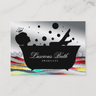 Carte de visite de bain Salon à ongles bulles Bold