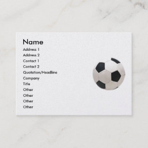 Carte de visite de balle de football