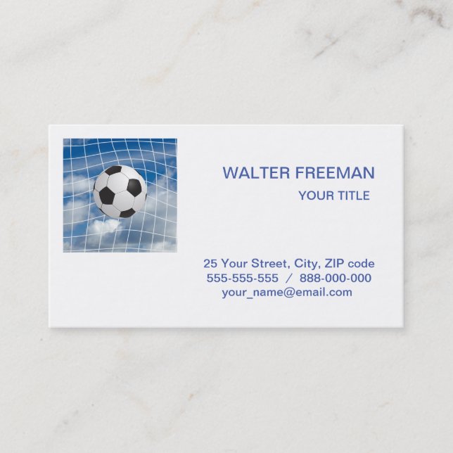 Carte de visite de balle de football (Devant)