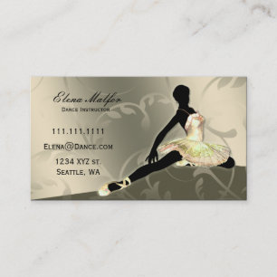 carte de visite de ballerine en ivoire somptueux