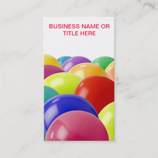 carte de visite de ballon ou d'organisateur de