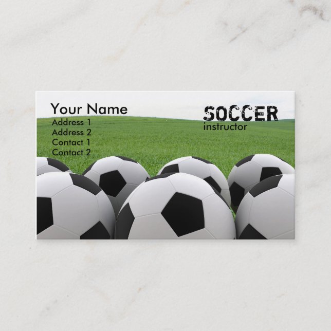 Carte de visite de ballons de football (Devant)