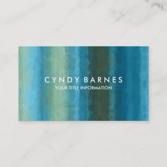 Carte de visite de bande aquarelle (Devant)