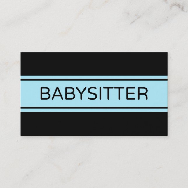 Carte de visite de bande Babysitter (Devant)
