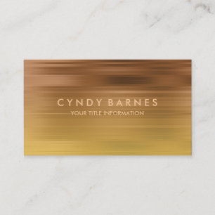 Carte de visite de bande jaune et cuivre