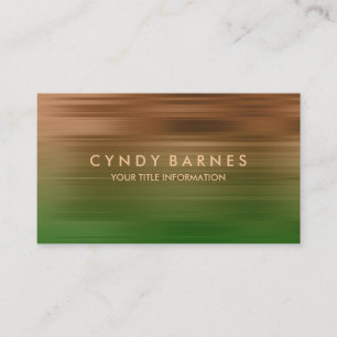 Carte de visite de bande vert et cuivre