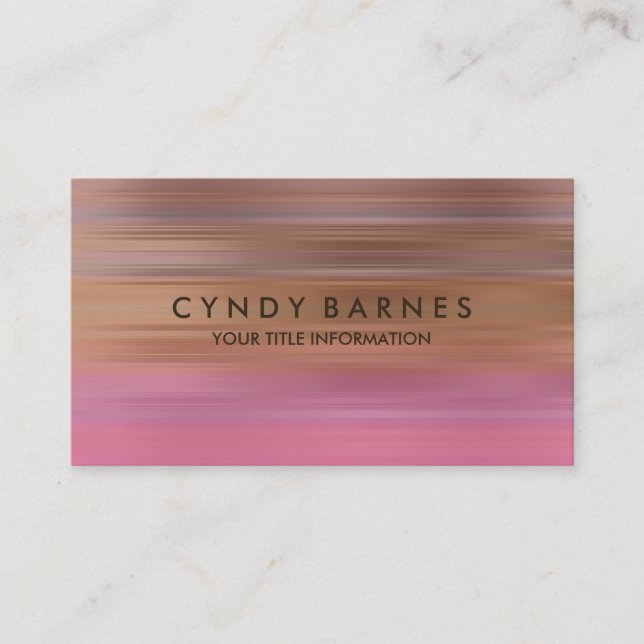 Carte de visite de bande violet rose orange (Devant)