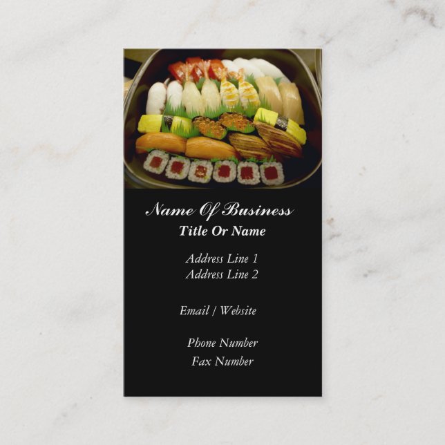 Carte de visite de bar à sushis (Devant)