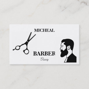 Carte de visite de barbier à lame or Razor simple
