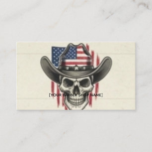Carte de visite de barbier patriotique vintage - C