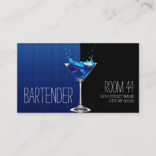 Carte de visite de barman professionnel